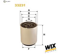 FUEL FILTER 33231 FOR MAN VOLVO D 2876 LF 02 12.8L 6cyl F2000D12A340 12.1L 6cyl