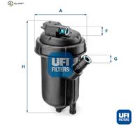 UFI Filters, Fuel Filter 55.125.00, Replacement Fuel Filter, Suitable for Cars, Applicable to Various Models such as Opel, Saab, and Vauxhall