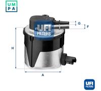 Fuel filter Filter Insert 55.170.00 UFI for FORD MAZDA VOLVO