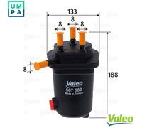 FUEL FILTER 587580 FOR RENAULT K9K710/702 1.5L 4cyl KANGOO Express