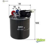 Valeo Diesel Filter for Cars 587612, Fuel Filter