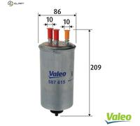 Fuel filter Filter Insert 587615 VALEO for DACIA DUSTER DUSTER SUV Van