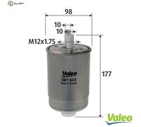 Fuel filter Filter Insert 587623 VALEO for RENAULT LATITUDE ESPACE Mk IV