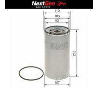 Fuel Filter Bosch N2747 for Iveco S-WAY AT260S36P 8.7 6x2/4 19-