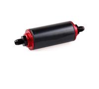 Fuel Filter Car Diesel Filter 50mm Red Filter 100 Micron Cleanable Inline Fuel Filter Mount Universal High Flow Turbo 6AN 8AN 10AN Adapter