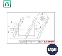 FUEL FILTER DP1110.13.0188 FOR AUDI A4/S4/Convertible A6/S6 AMB/BFB/AWM 1.8L A4