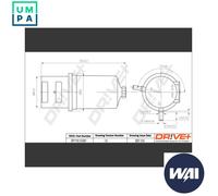 Fuel filter In-Line Filter DP1110.13.0301 Drve+ for VW AMAROK
