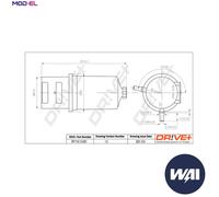 Fuel filter In-Line Filter DP1110.13.0301 Drve+ for VW AMAROK