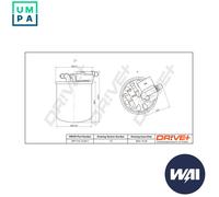 FUEL FILTER DP1110.13.0311 FOR MERCEDES-BENZ GLA-CLASS/SUV B-CLASS 1.5L 4cyl