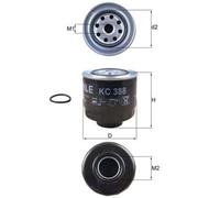 Mahle Original Fuel Filter KC388D 102.5mm Diameter Fits Mitsubishi L200/Triton