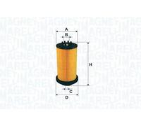 Fuel filter Filter Insert 153071762484 MAGNETI MARELLI for RENAULT OPEL NISSAN