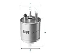 Fuel filter Filter Insert 24.114.00 UFI for RENAULT TWINGO II LATITUDE