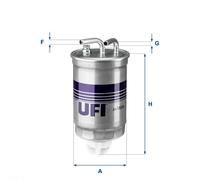 Fuel filter Filter Insert 24.382.00 UFI for FORD MAZDA