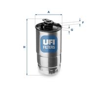 Fuel filter Filter Insert 24.427.00 UFI for ALPINA BMW OPEL LAND ROVER