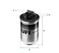 Fuel filter Filter Insert 24.430.00 UFI for FORD SEAT VW