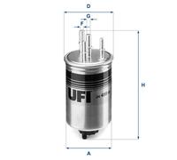 Fuel filter Filter Insert 24.459.00 UFI for LAND ROVER DISCOVERY III