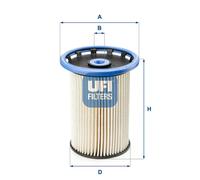 Fuel filter Filter Insert 26.025.00 UFI for PORSCHE VW
