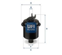 Fuel filter Filter Insert 31.621.00 UFI for ROVER HONDA