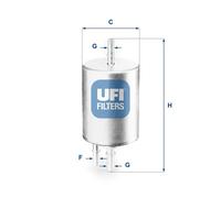 Fuel filter Filter Insert 31.831.00 UFI for AUDI LAMBORGHINI SEAT