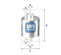 Fuel filter Filter Insert 31.834.00 UFI for MERCEDES-BENZ A-CLASS VANEO