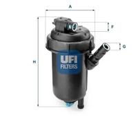 Fuel filter Filter Insert 55.139.00 UFI for FIAT CROMA