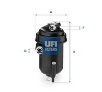 UFI Filters, Fuel Filter 55.143.00, Replacement Fuel Filter, Suitable for Cars, Applicable to Fiat Ducato