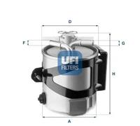 Fuel filter Filter Insert 55.430.00 UFI for RENAULT SCÉNIC II MEGANE II Saloon