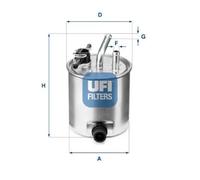 Fuel filter Filter Insert 55.582.00 UFI for NISSAN NAVARA NP300 PATHFINDER III