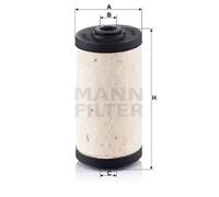 Fuel filter Filter Insert BFU 707 MANN-FILTER for MERCEDES-BENZ SETRA STEYR FORD