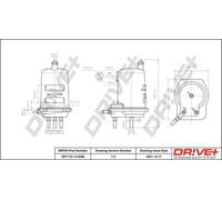 Fuel filter Filter Insert DP1110.13.0298 Drve+ for RENAULT MEGANE II SCÉNIC II