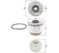 Mahle Original (Knecht) Fuel Filter KX 268D for Audi BMW Dacia Fiat Ford Honda Hyundai Isuzu Kia