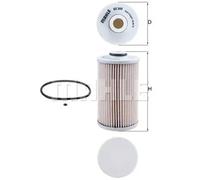 Mahle Original Fuel Filter KX 344D - Filter Insert for Honda Civic IX, Accord VIII, CR-V III