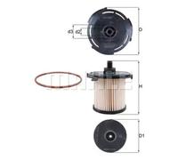 Mahle Original Fuel Filter KX 387D 95mm OD x 135mm H Fits Ford Transit/Tourneo 2.2 TDCi