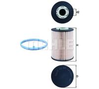 Fuel Filter fits VOLVO XC60 Mk1, Mk2 2.0D 2.4D 2008 on Mahle 1718140299 30681552