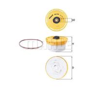 MAHLE KX479D Fuel Filter Insert 98mm ⌀ 45mm Height Fits Toyota Land Cruiser