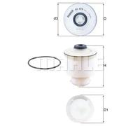 MAHLE ORIGINAL KX 573D Fuel filter