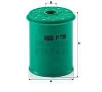 Fuel filter Filter Insert P 738 x MANN-FILTER for PEUGEOT CITROËN FIAT