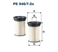 FUEL FILTER PE 946/7-2x FOR VAUXHALL CHEVROLET OPEL A22DMH/22DM 2.2L 4cyl ANTARA
