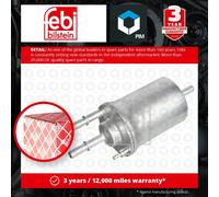 Fuel Filter fits AUDI A3 8P1, 8P7, 8PA 1.4 1.6 1.8 2.0 03 to 13 1K0201051B Febi