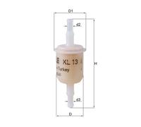 Fuel Filter fits FIAT PANDA 8 9 1.0 80 to 94 Mahle 4323062 82428006 4325601 New