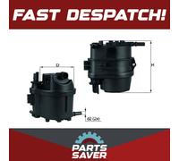 Fuel Filter fits CITROEN XSARA N0, N1, N2 1.4D 03 to 05 8HX(DV4TD) Mahle 190166