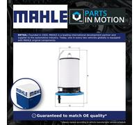 Fuel Filter fits FIAT DOBLO 263 1.3D 1.6D 2.0D 2010 on Mahle 0077366607 Quality