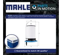 Fuel Filter fits FIAT PANDA 1.3D 2012 on Mahle 0077366607 00K68263287AA 50522918