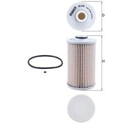 Fuel Filter fits HONDA ACCORD CU3, CW3 2.2D 2008 on Mahle 16900RL0G01 Quality