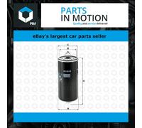 MANN Fuel Spin-On Filter 189mm Height Fits Iveco Daily Massif Jeep Cherokee