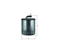 Fuel Filter fits MERCEDES C220 2.2D 00 to 03 Mahle 6110901252 6110920001 Quality