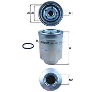 Fuel Filter fits MITSUBISHI OUTLANDER Mk2, Mk3 2.2D 2006 on 4N14 Mahle 1770A172