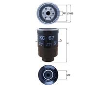 Fuel Filter fits NISSAN PICKUP D22 D22 2.5D 3.2D 1998 on Mahle 164003S30A New