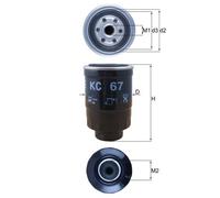 Fuel Filter fits NISSAN PICKUP D22 D22 2.5D 3.2D 1998 on Mahle 164003S30A New