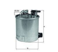 Fuel Filter fits NISSAN X-TRAIL T31 2.0D 09 to 14 Mahle 16400JX50A 16400JX51A